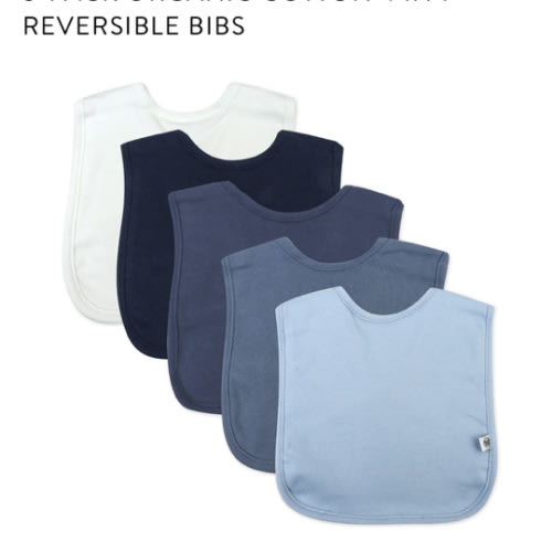 5-Pack Organic Cotton 4 in 1 Reversible Bibs | Honest Baby Clothing