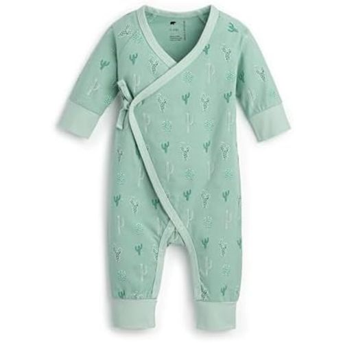 MONICA + ANDY Baby Organic Kimono Tie One-Piece