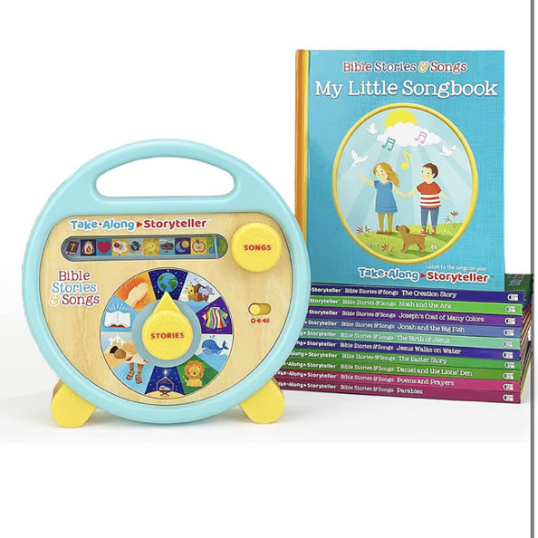 Bible Stories and Songs Interactive Electronic Take Along Storyteller with 11 Books (Little Sunbeams)