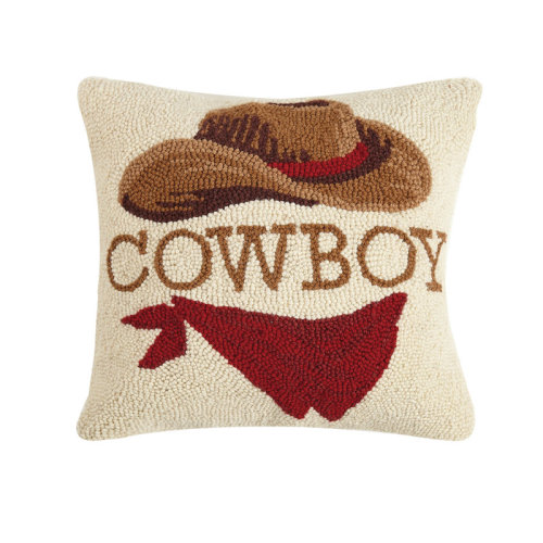 Peking Handicraft Cowboy Cowboy Wool Throw Pillow | Wayfair