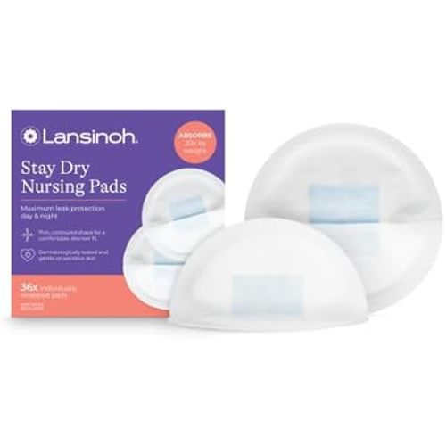 Lansinoh Stay Dry Disposable Nursing Pads, 36 Count