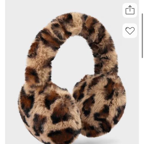 Girls Leopard Ear Muffs - Multi