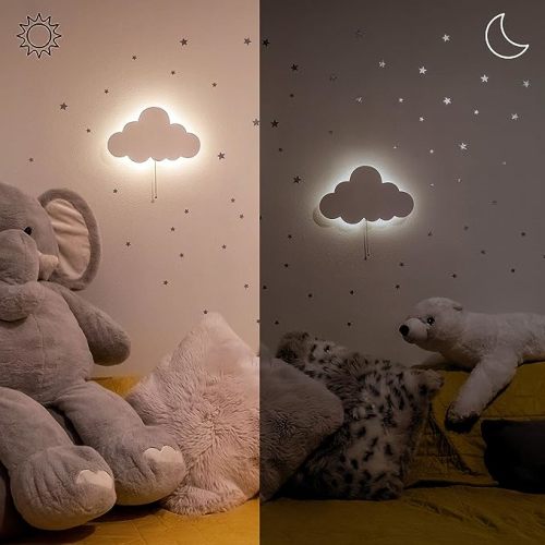 Cloud Light - Floating Cloud Wall Lamp For Nursery | Cute Floating Cloud Lamp For Kids Bedroom | Battery-operated Hanging Cloud Night Lights | Cloud Lights For Bedroom | Cloud Lamp For Baby Nursery