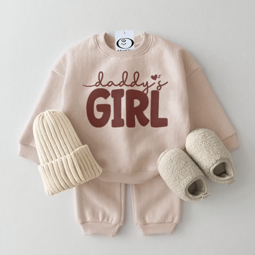DADDY'S GIRL Baby 2-Piece Slogan Set