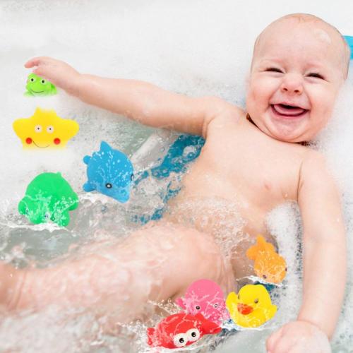 Eco-Totz Animal Squirt and Squeak Baby Bath Toys