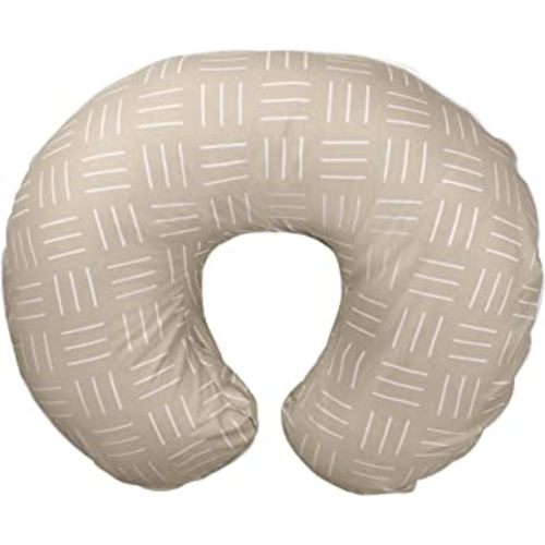 Boppy Organic Nursing Pillow and Positioner | Sand Criss Cross | Breastfeeding, Bottle Feeding, Baby Support | with Organic Cotton Cover | Awake-Time Support | Amazon Exclusive