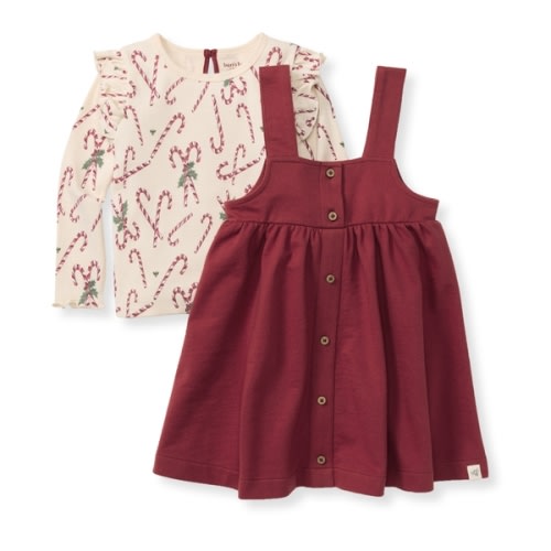 Dancing Candy Canes Baby Dress Set