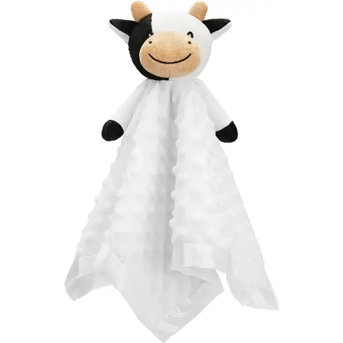 Pro Goleem Cow Security Blanket Soft Loveys for Babies for Boys and Girls Newborn Lovie Infant Blankie Cow Baby Stuff Baby Snuggle Toy Stuffed Animal Baby Gifts 16 Inch