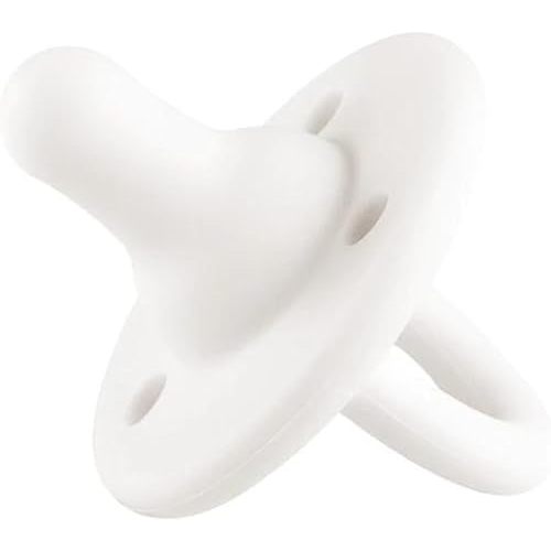 Lee Lee and Me Paci - Powder Color - 100% Medical Grade Silicone Pacifier Breast-Like Nipple Design for Better Latch - Size 0-18 Months