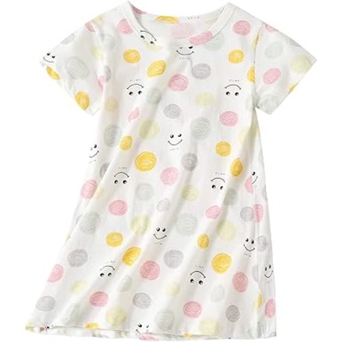 Girl's Stripes Nightgowns Cotton Sleep Shirts Sleepwear Princess Nightdress