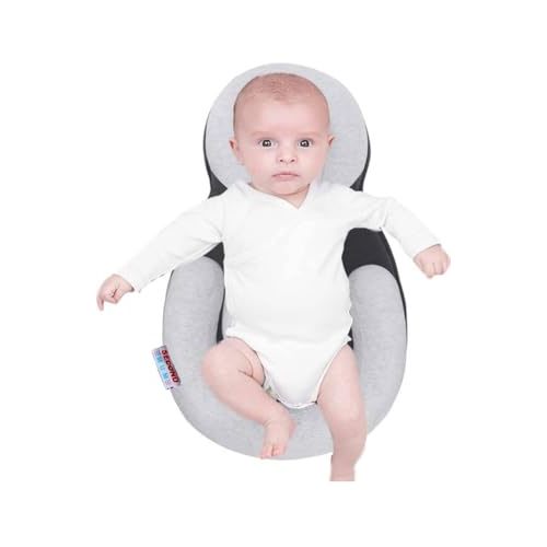 SECOND MUM Soft & Cozy Bed Portable Adjustable Ergonomic Support with Ultra Soft & Breathable Cover (Grey)