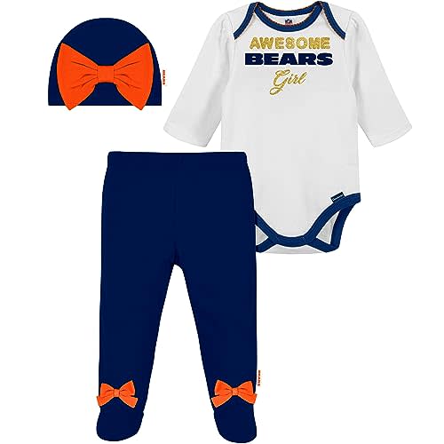 Gerber NFL Baby Girls Nfl Team Footed Pant and Bodysuit Gift Set