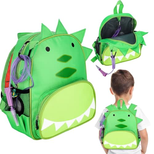 SilTriangle Feeding Tube Backpack g Tube Gj Backpack for Enteral Feeding Pump Gtube Accessories, Bag Only(Dinosaur)
