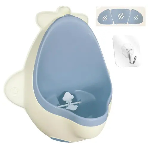Sundee Boy's Baby Urinal - Cute Aircraft Standing Potty Training Urinal for Pee Trainer with Funny Aiming Target - Light Blue