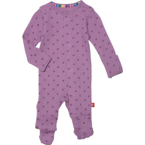 Pink Ribbon Waffle Magnetic Footie