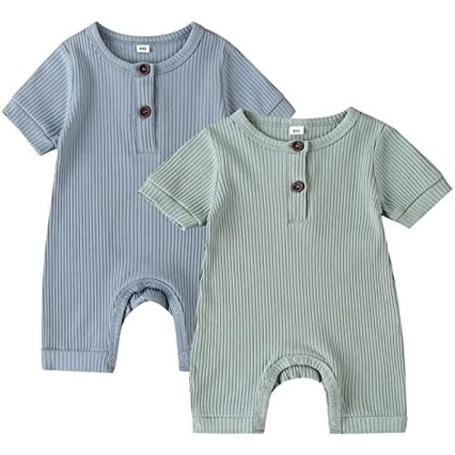Newborn Baby Boy Girl Knitted Romper Jumpsuit Solid Legging Bodysuit Playsuit Clothes Winter 0-18M