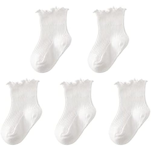 Baby Toddler Girls Ruffle Socks Girl's Frilly Dress Baby Summer Mesh Solid Crew Socks