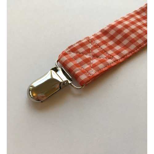 Gingham pacifier clip, snack cup clip, binky strap, paci clip, baby shower gift