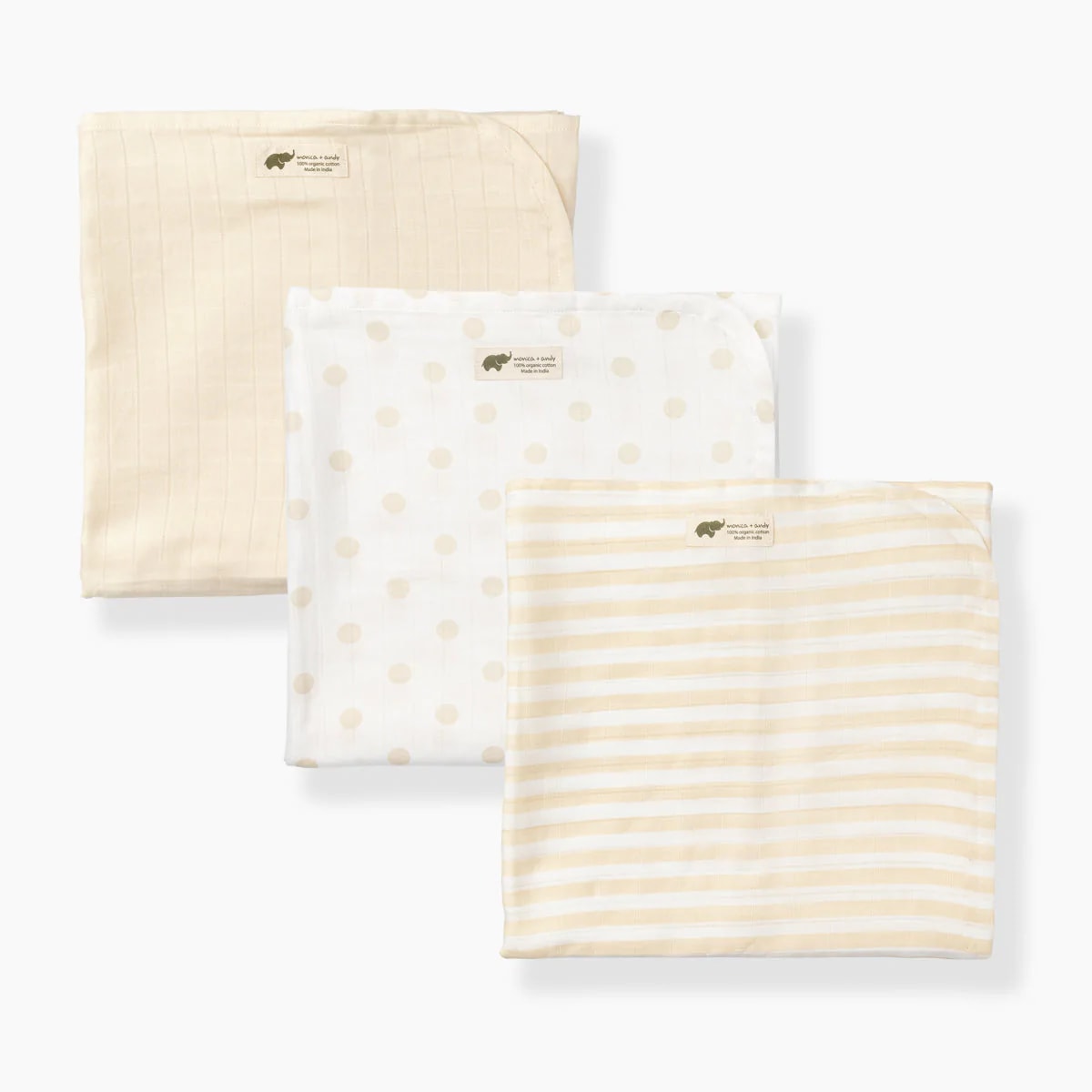 Monica + Andy Cotton Muslin Swaddle 3-Pack