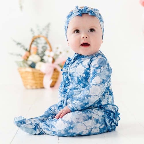 Southern Rose Ruffle Footie