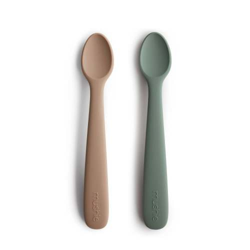 Silicone Feeding Spoons- 2pk - Dried Thyme and Natural