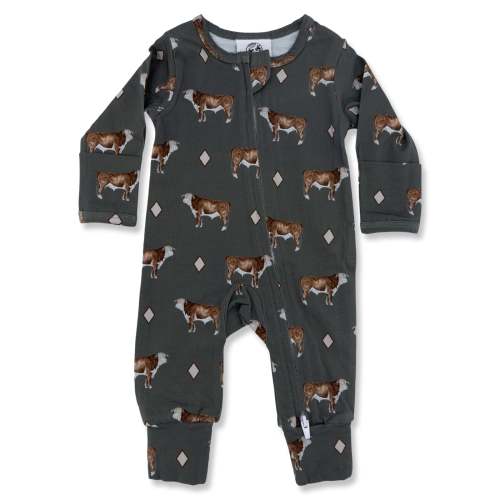 Hereford Bull Folding Feet Jammies – Cowkid Clothing Company