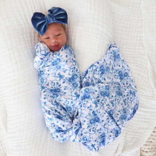 Betsy's Blooms Oversized Swaddle Blanket