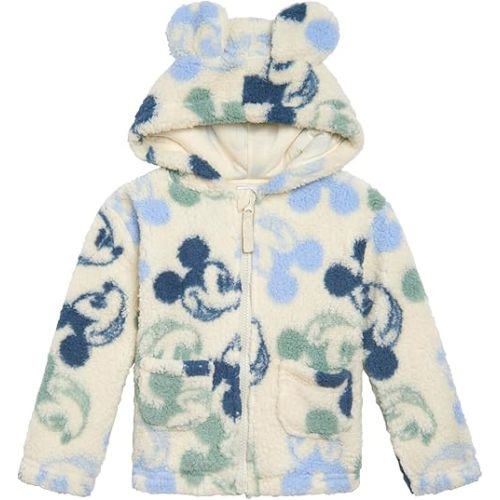 Disney Minnie Mouse Mickey Winnie the Pooh Cozy Sherpa Zip Up Cosplay Hoodie Newborn to Toddler Sizes (0-3 Months - 5T)