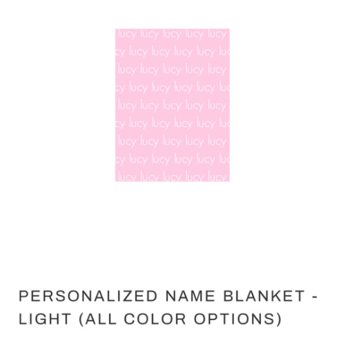 PERSONALIZED NAME BLANKET - LIGHT (ALL COLOR OPTIONS) - Highway 3