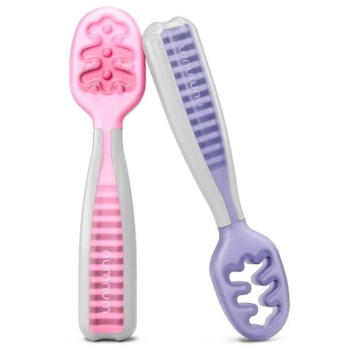 NumNum Pre-Spoon GOOtensils | Baby Spoon Set (Stage 1 + Stage 2)