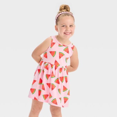 Toddler Girls' Watermelon Tank Dress - Cat & Jack™ Light Pink 12M