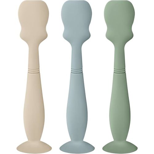 Baby Diaper Cream Spatula Applicator Set - 3Pack Soft Silicone Baby Butt Paste Spatula (Large Size, Cream/Sage/Ether)