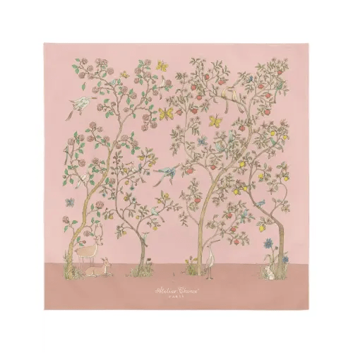 Carré – In Bloom Pink - Atelier Choux - (Light Blanket or Swaddle)