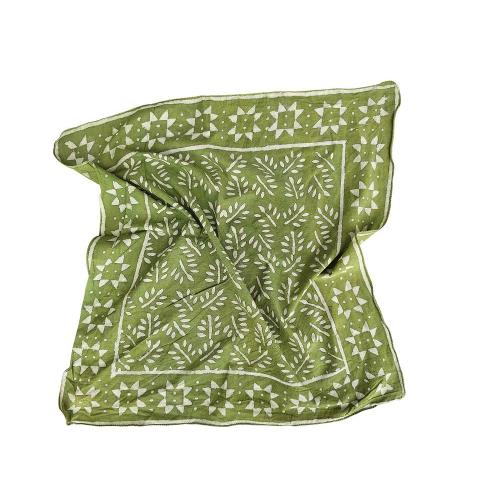 Block print bandanas Bohemian Style Cotton Neck Scarf, Boho Soft Cotton Bandana, Cotton Neckerchief, Cotton Square Scarf gift handkerchief