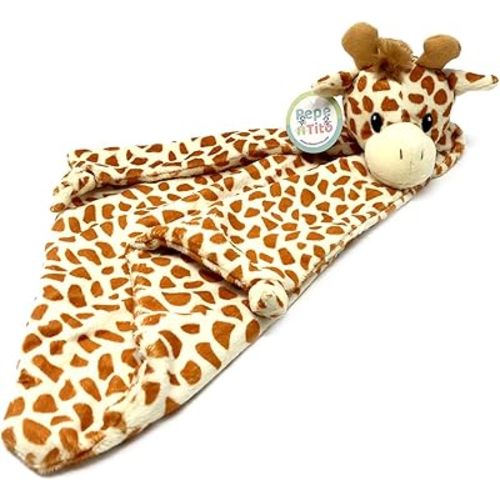 Giraffe Security Blanket – Ultra-Soft Baby Lovey for Sensory Comfort & Sleep Support – Breathable Fabric, Newborn & Toddler Snuggle Toy – Machine Washable