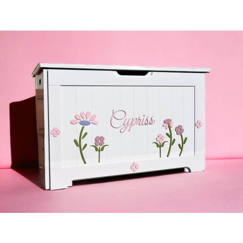 3D Personalized wooden toy box or wooden elements only by Daisy Fields. “Sweet Garden” Collection