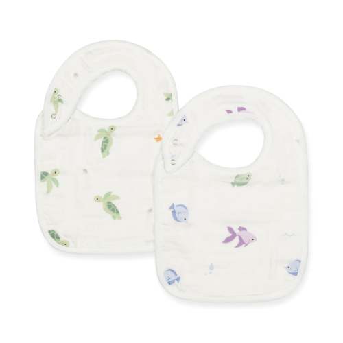 Fish & Turtle Bib Set