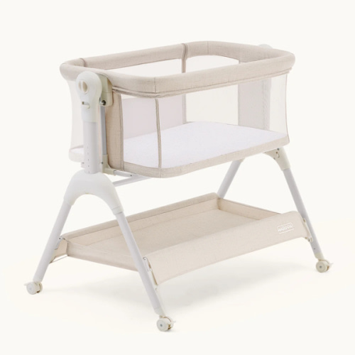 HARPPA Cuddly Sway | 3-in-1 Rocking Baby Bassinet & Bedside Sleeper with Anti-Reflux Mattress for Newborns | Attaches to Bed, Adjustable Height, Tool-Free Setup, Portable Wheels, CPSC Certified, Gentle Rocking Motion | Ideal for Infants, Safe Co-Sleeping