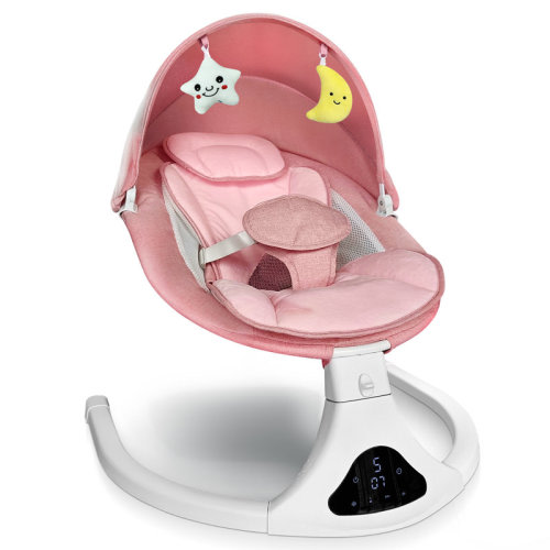 Zoomie Kids Electric Baby Swing with Remote Control CR018Pink- 5 Natural Motion Speeds, Detachable Seat Pad | Portable Infant Swing for Indoor/Outdoor Use (0-12M, 20lbs) (Pink) | Wayfair