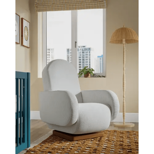 Cosma Swivel Nursery Glider Chair | Nestig
