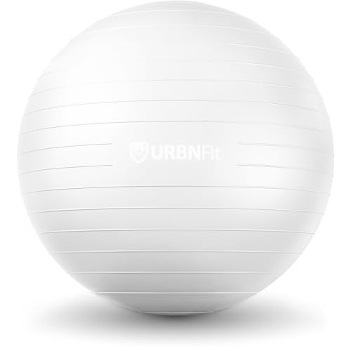URBNFit Exercise Ball - Yoga Ball in Multiple Sizes for Workout, Pregnancy, Stability - Anti-Burst Swiss Balance Ball w/Quick Pump - Fitness Ball Chair for Office, Home, Gym