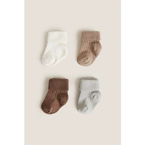 MULTICOLOURED BABY SOCKS (PACK OF 4)