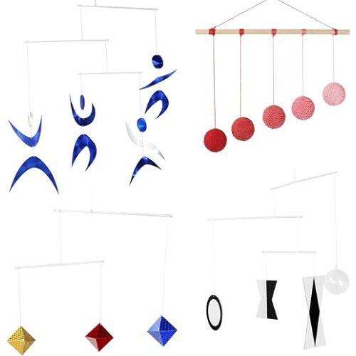 Set of 4X Montessori Mobile, Gobbi Mobile, Munari Mobile, Dancer Mobile, Octahedron, Mobile Bebe, Hanging Mobile, Montessori Materials