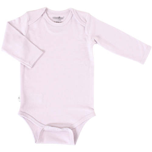 Baby Bodysuit, Long Sleeve, Merino Wool, Lilac 3-6 Months
