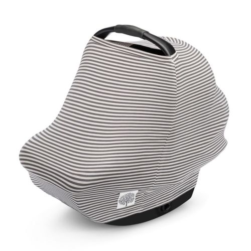 Parker Baby Co. 4 In 1 Car Seat Cover - Pewter/snow Stripes