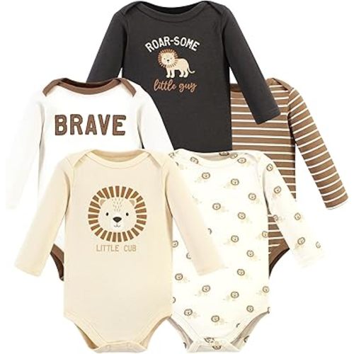 Hudson Baby unisex-baby Cotton Long-sleeve Bodysuits