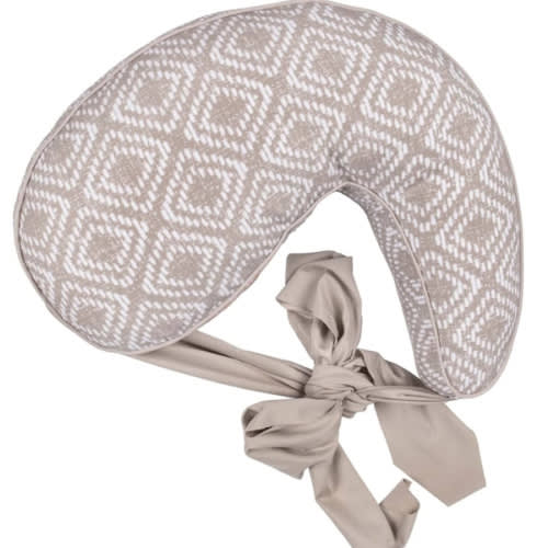 Boppy Anywhere Nursing Pillow Support, Latte with Stretch Belt that Stores Small, Breastfeeding and Bottle-feeding Support at Home and for Travel, Plus Sized to Petite, Machine Washable