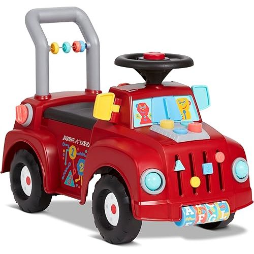 Radio Flyer Tinker Truck with Lights & Sounds, Toddler Ride On Toy, for Ages 1-3, Red, Large