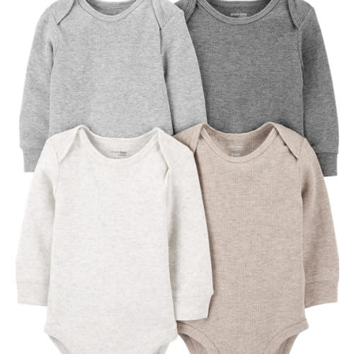 Simple Joys by Carter's Baby 4-Pack Long-Sleeve Thermal Bodysuit