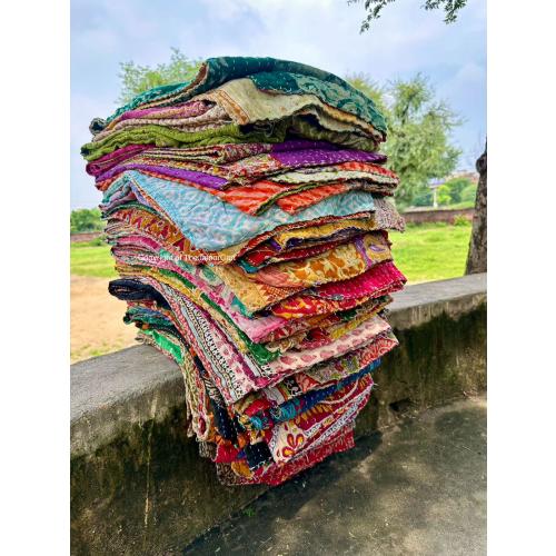 Wholesale Lot Of Indian Vintage Kantha Quilt Handmade Throw Reversible Blanket Bedspread Cotton Fabric BOHEMIAN quilting